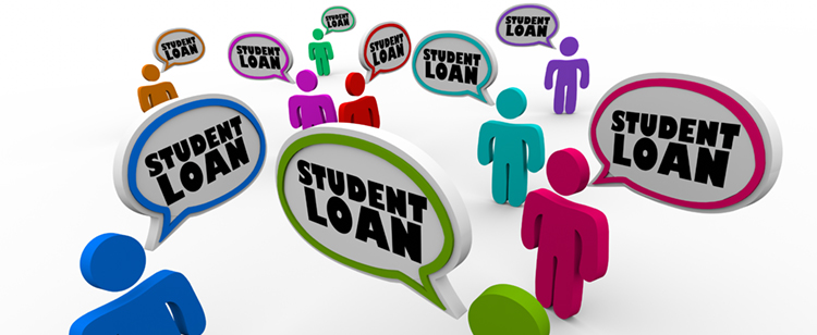 Student Loan People Speech Bubbles